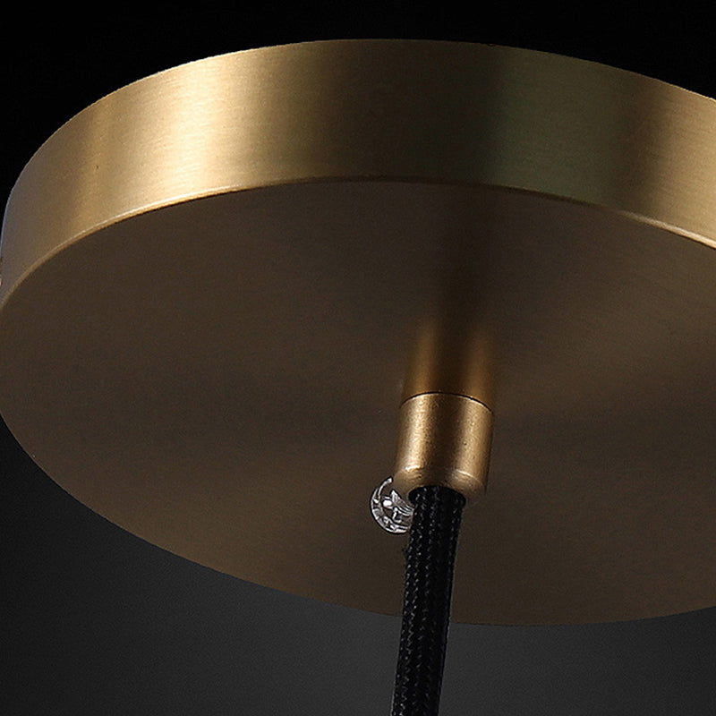 Cristaux clairs bloque les éclairages suspendus 11 "H lampe suspendue en or pour la table à manger