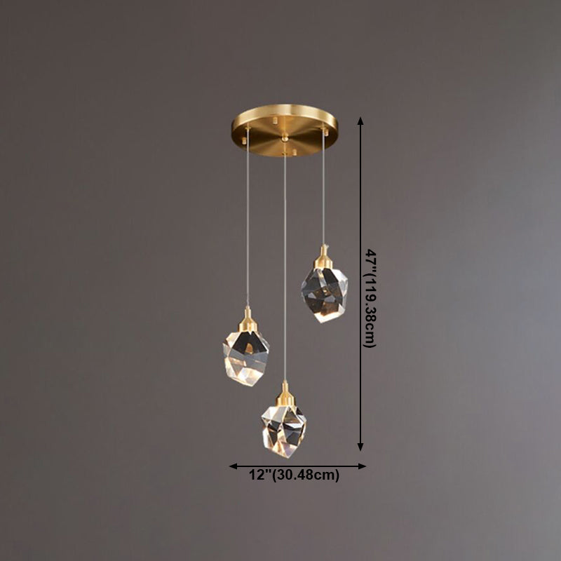 Pendre en cristal penseur suspendu suspendu en or pour la chambre à coucher