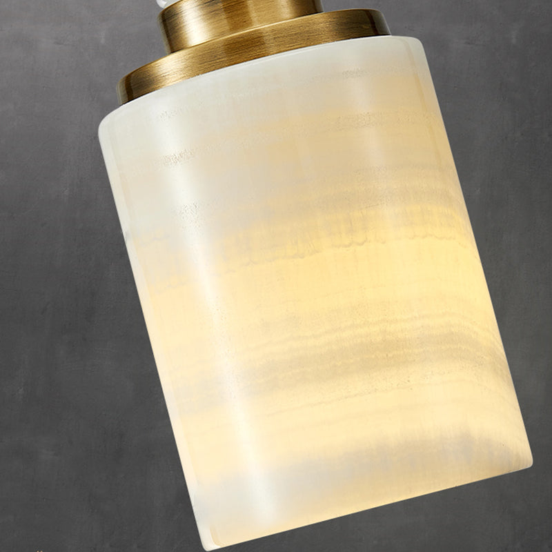 Suspension de style moderne suspendu à la lumière du cylindre en pierre pour chambre à coucher