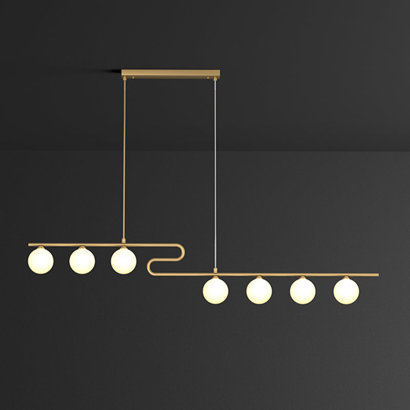 Runde Esszimmer Island Beleuchtung Fixture Glas modernes hängendes Licht in Gold