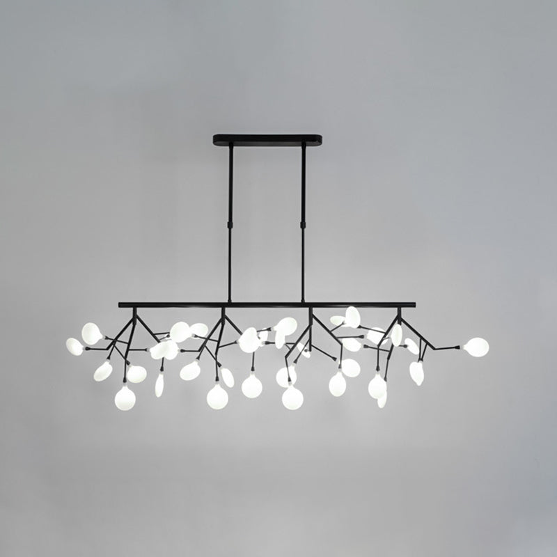 Firewcord Shape Island Lights Modern Style Acrylic Metal Chandelier Lights For Dining Room