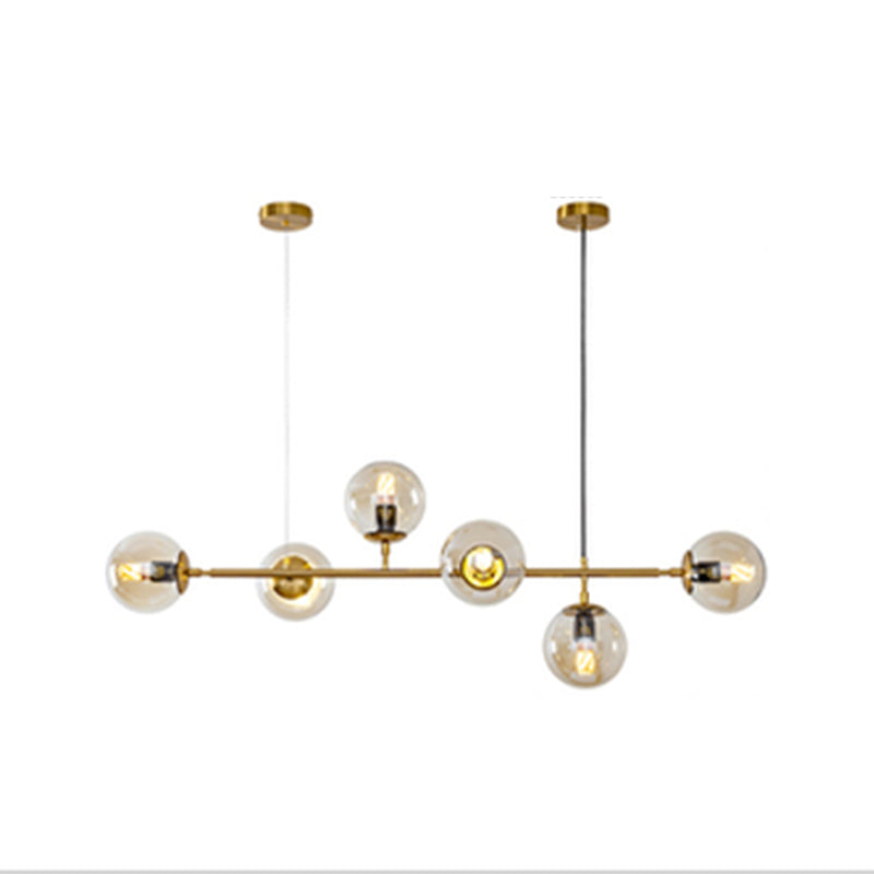 Lámpara colgante de comedor moderno lámpara de lámpara de lámpara de vidrio redondo para comedor