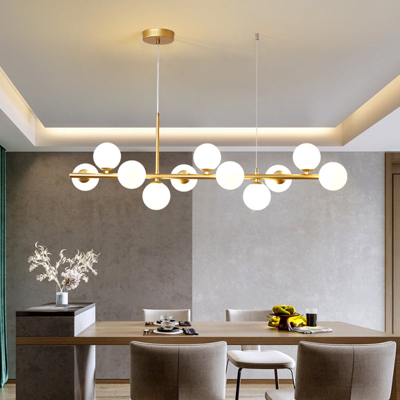 Comedor de la isla moderna nórdica Sombra de vidrio de lámpara colgante