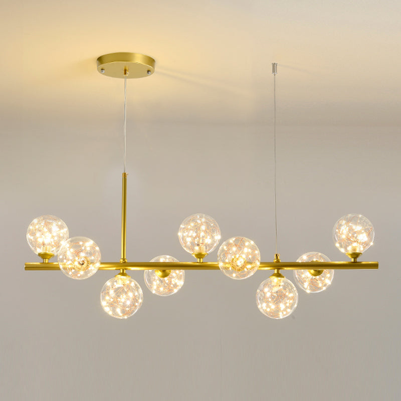 Comedor de la isla moderna nórdica Sombra de vidrio de lámpara colgante