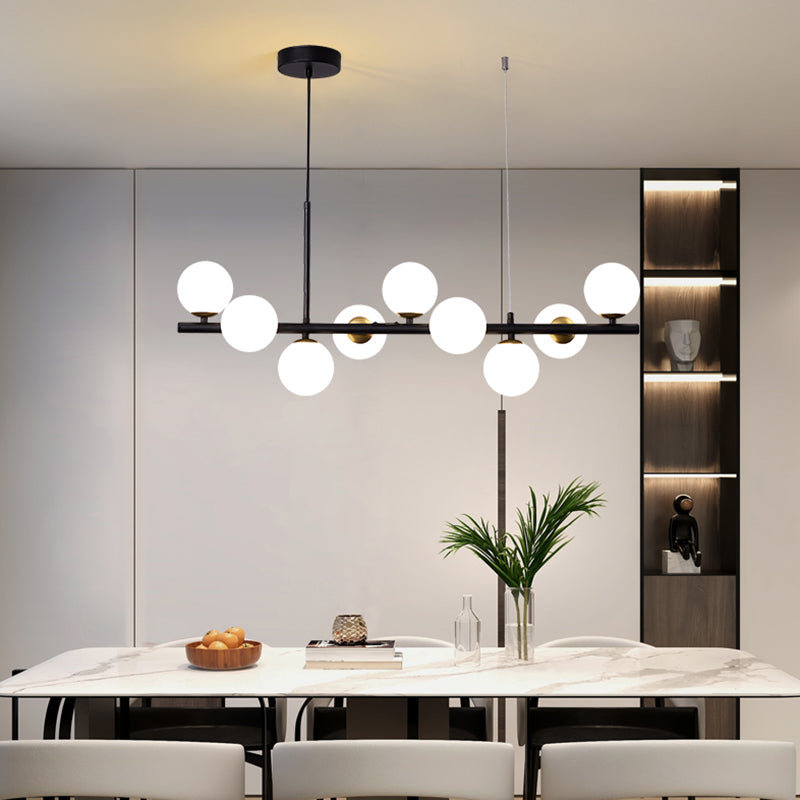 Comedor de la isla moderna nórdica Sombra de vidrio de lámpara colgante
