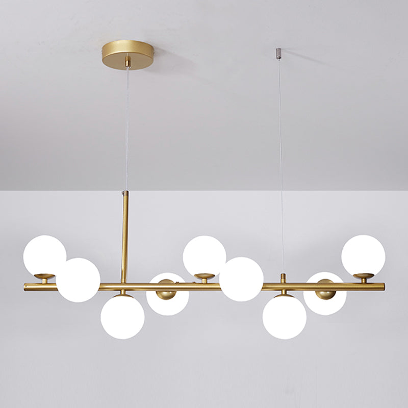 Comedor de la isla moderna nórdica Sombra de vidrio de lámpara colgante