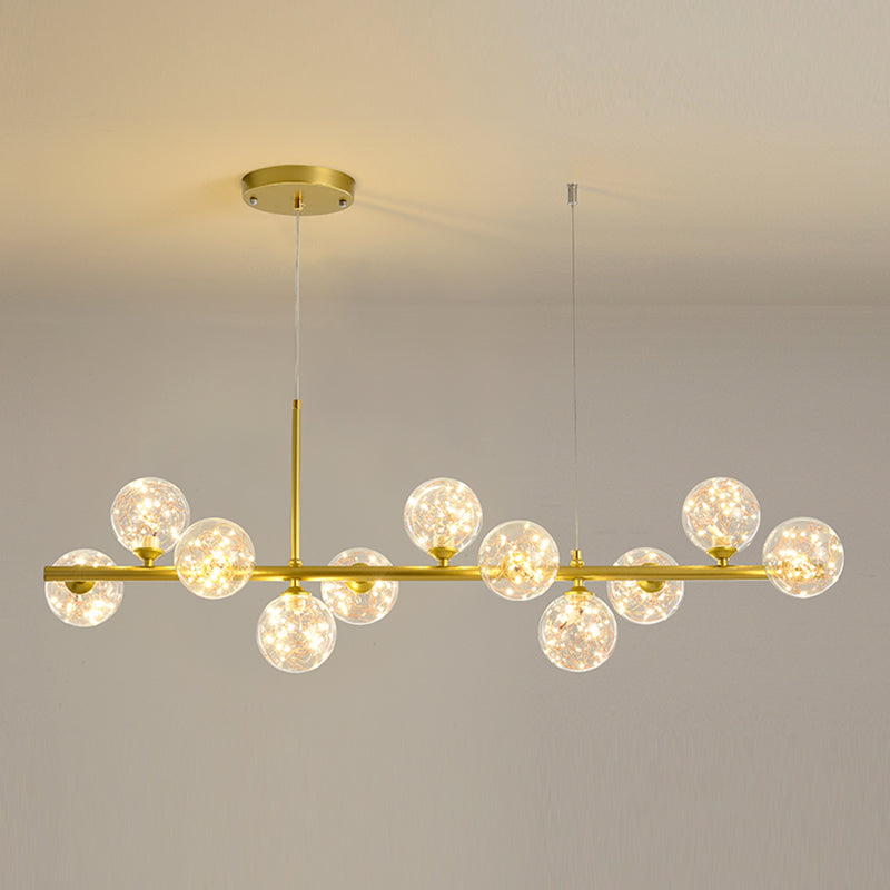 Comedor de la isla moderna nórdica Sombra de vidrio de lámpara colgante