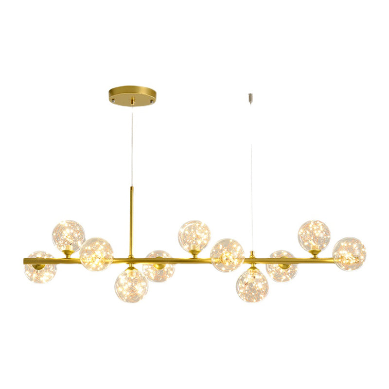 Comedor de la isla moderna nórdica Sombra de vidrio de lámpara colgante