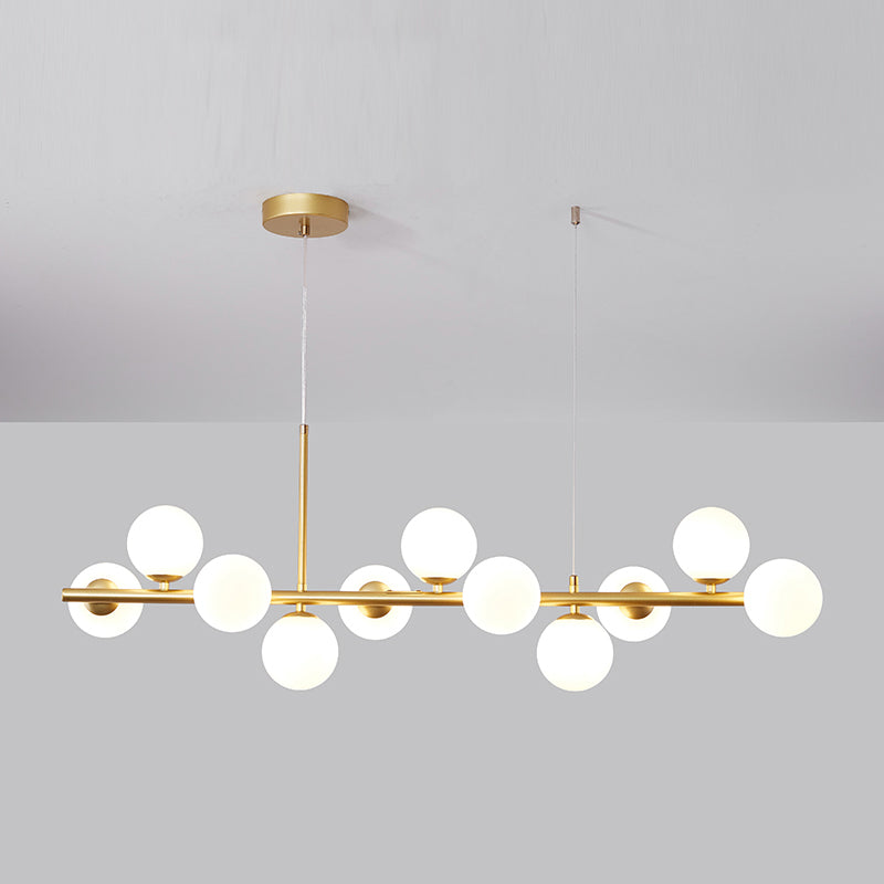 Comedor de la isla moderna nórdica Sombra de vidrio de lámpara colgante