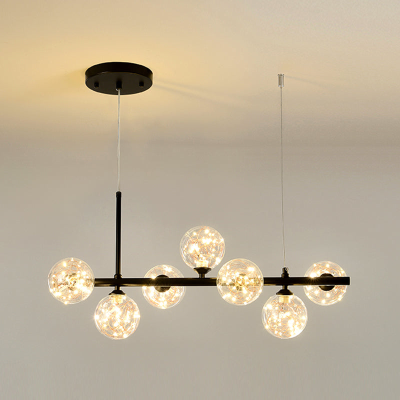 Comedor de la isla moderna nórdica Sombra de vidrio de lámpara colgante