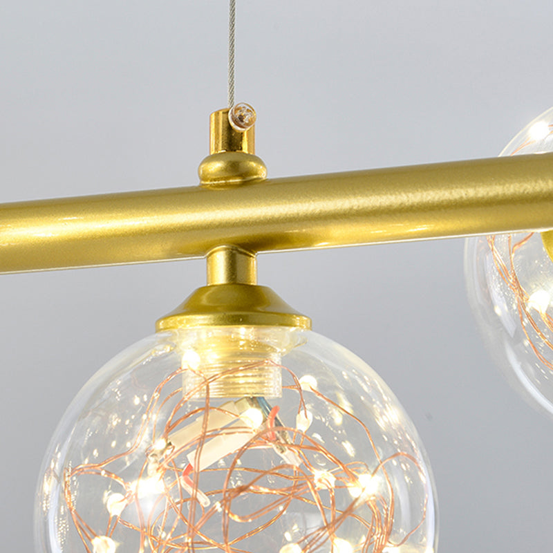 Comedor de la isla moderna nórdica Sombra de vidrio de lámpara colgante