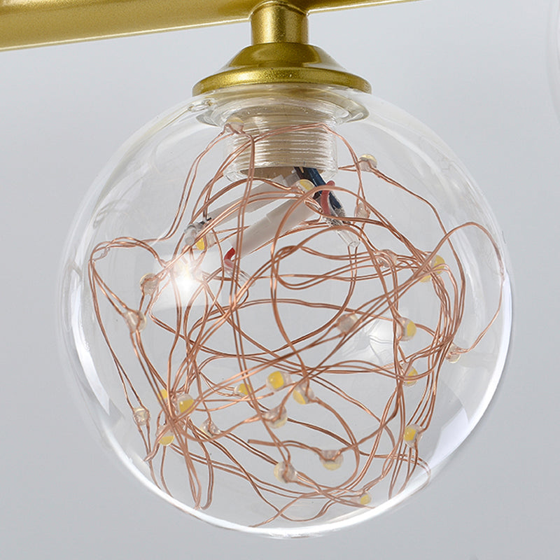 Comedor de la isla moderna nórdica Sombra de vidrio de lámpara colgante