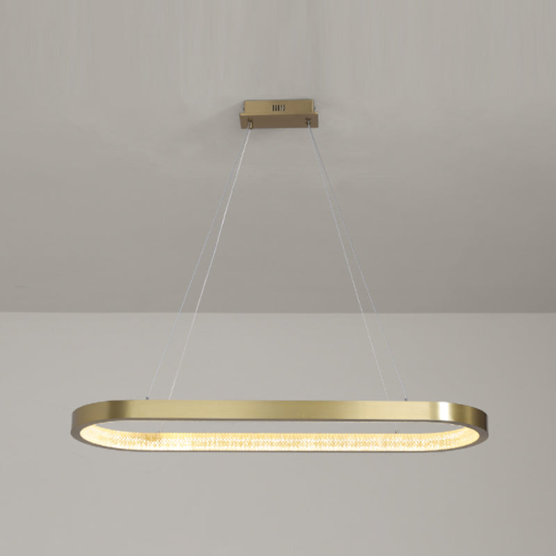 Comedor nórdico de la isla moderna del comedor ovalado LED colgante de luz colgante