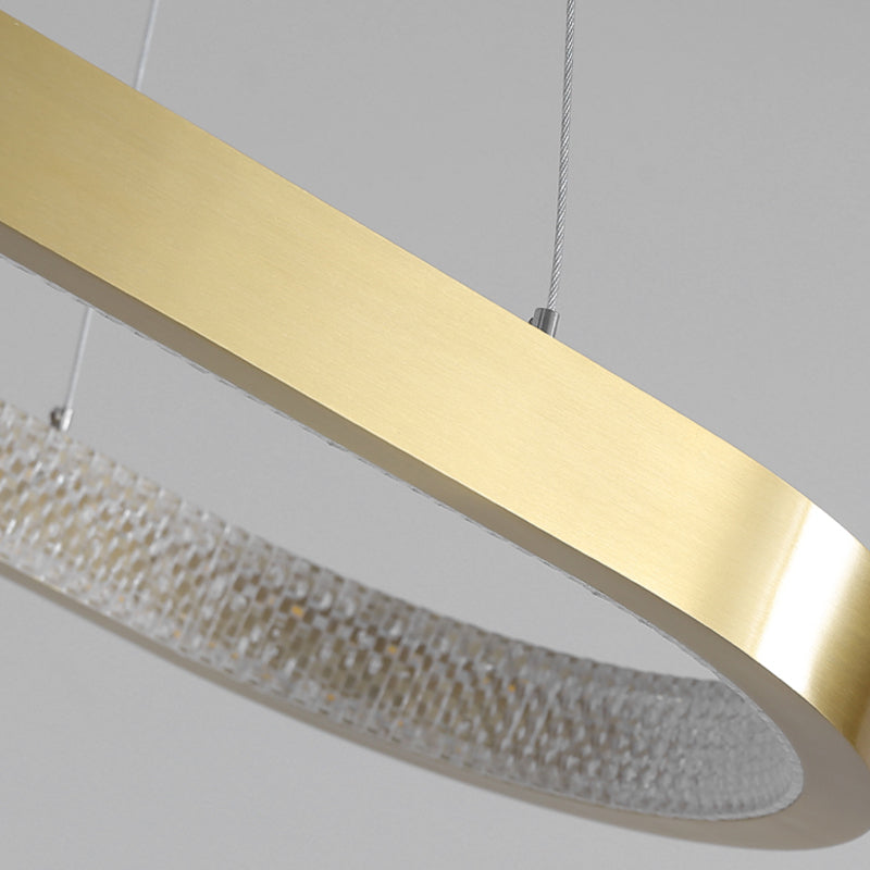 Comedor nórdico de la isla moderna del comedor ovalado LED colgante de luz colgante