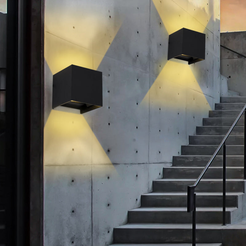 Quadratische Leuchtenleuchte moderne LED -LED -Wandbeleuchtung im Freien