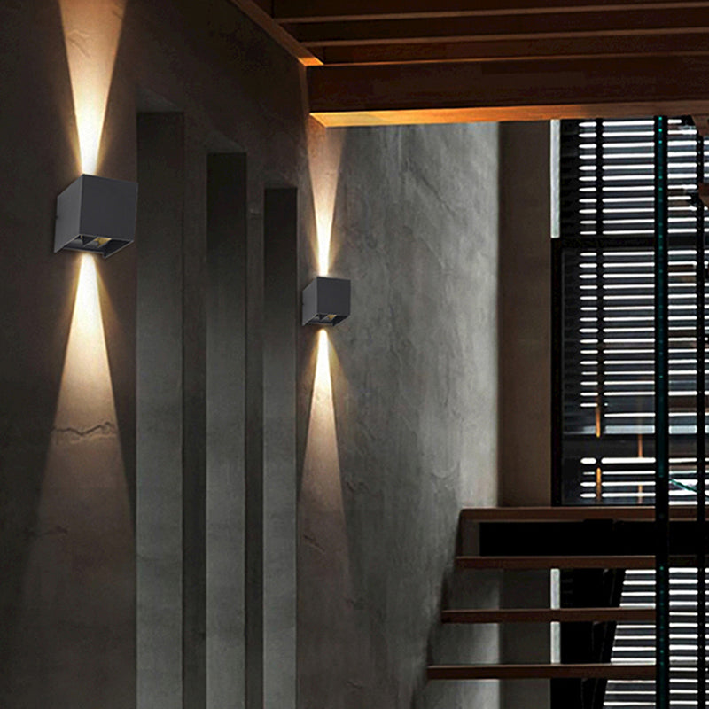 Quadratische Leuchtenleuchte moderne LED -LED -Wandbeleuchtung im Freien
