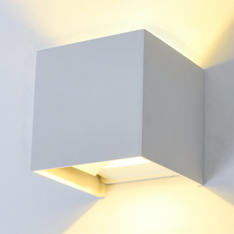 Quadratische Leuchtenleuchte moderne LED -LED -Wandbeleuchtung im Freien