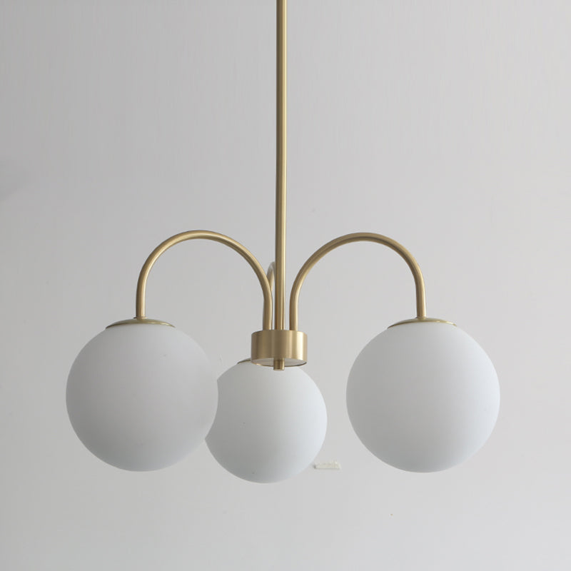 Lampade lampadari in rame dorato lampade a sospensione a 3 teste per soggiorno a 3 teste per soggiorno