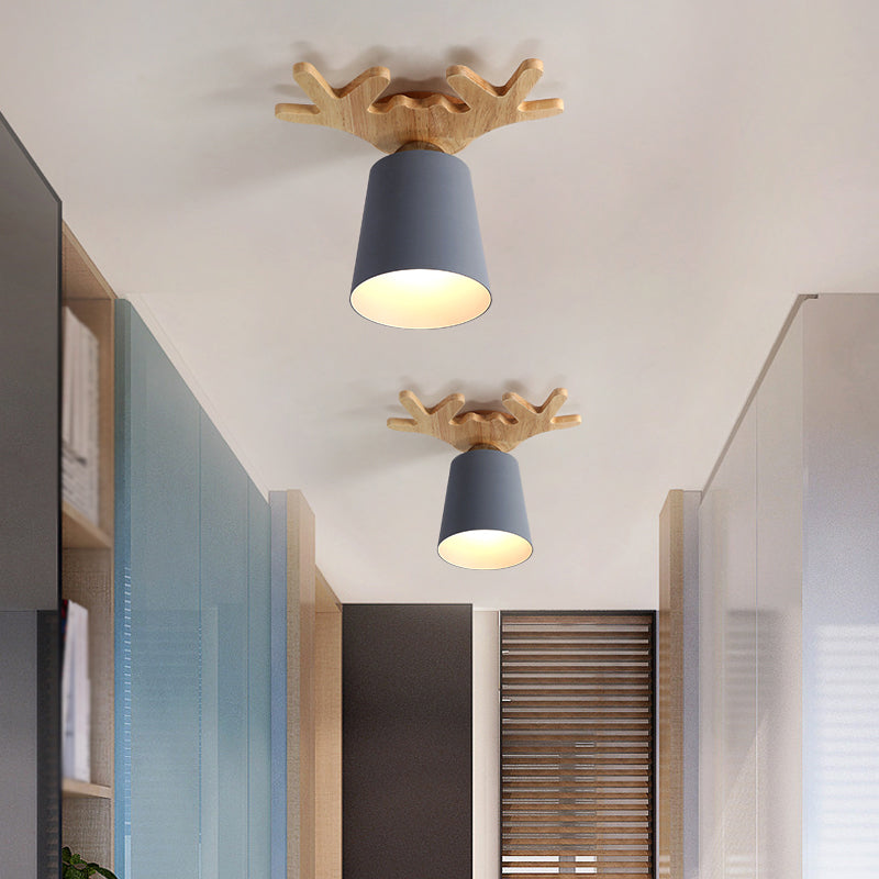 Cone Shaped Ceiling Mount Light Fixture Simple-Style Aisle Ceiling Light