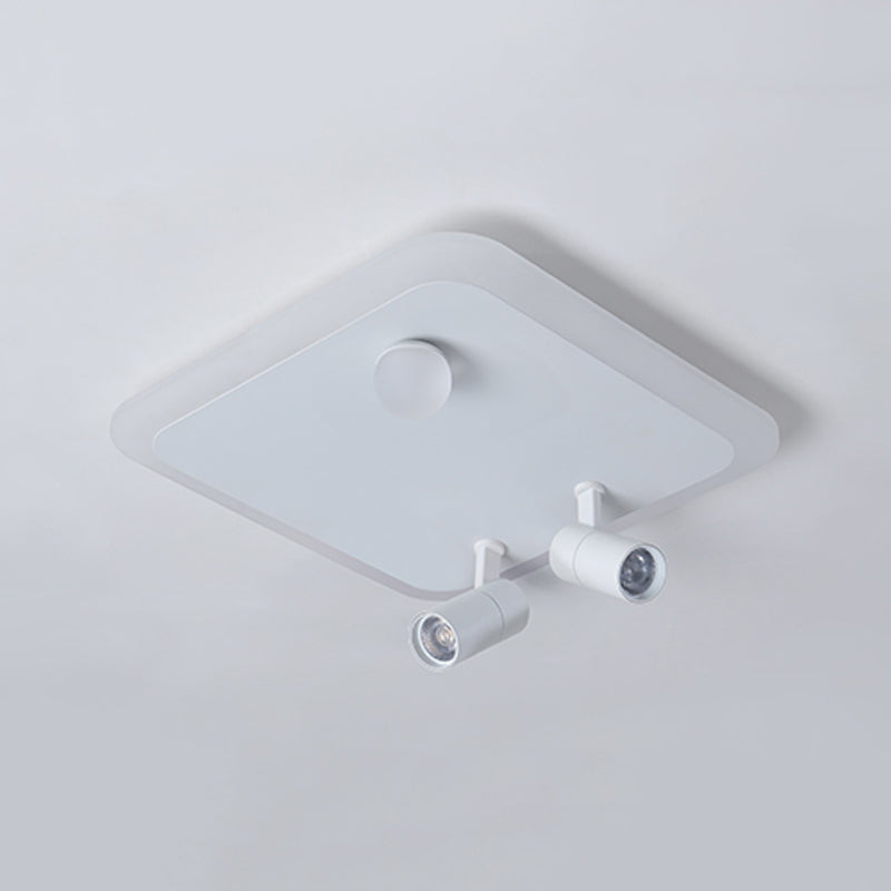 White Flush Mount Ceiling Light LED Ceiling Lamp Fixture with Spotlights for Bedroom