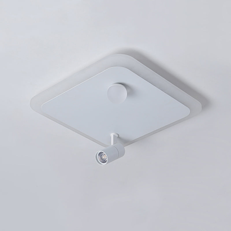 White Flush Mount Ceiling Light LED Ceiling Lamp Fixture with Spotlights for Bedroom