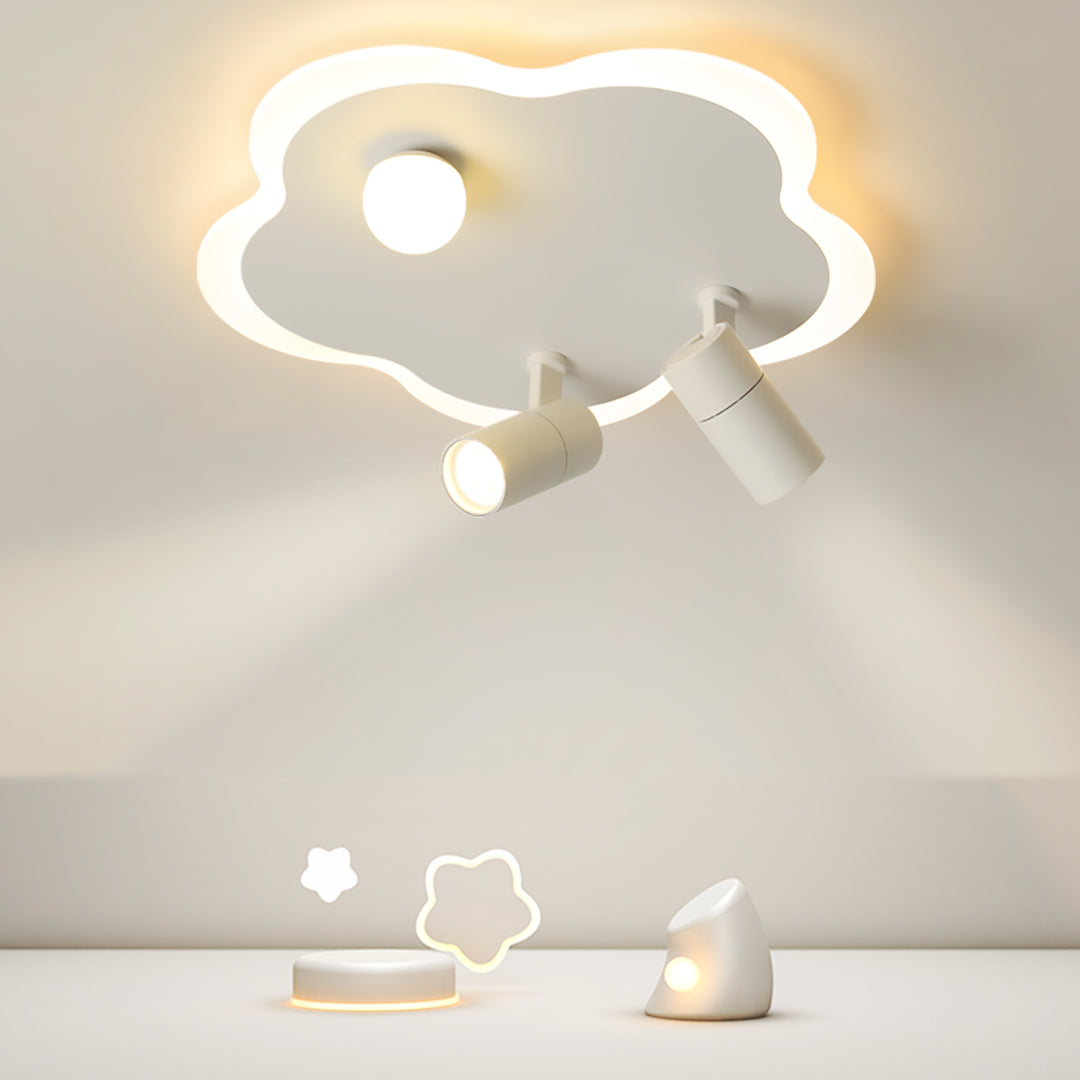 Lampada da soffitto bianca a forma di fiore Lampada da soffitto a LED con faretti