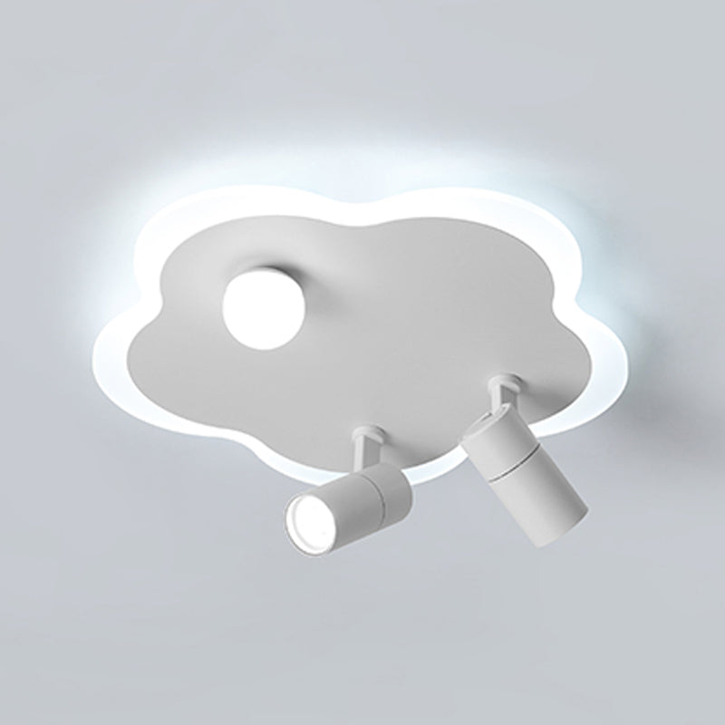 Lampada da soffitto bianca a forma di fiore Lampada da soffitto a LED con faretti