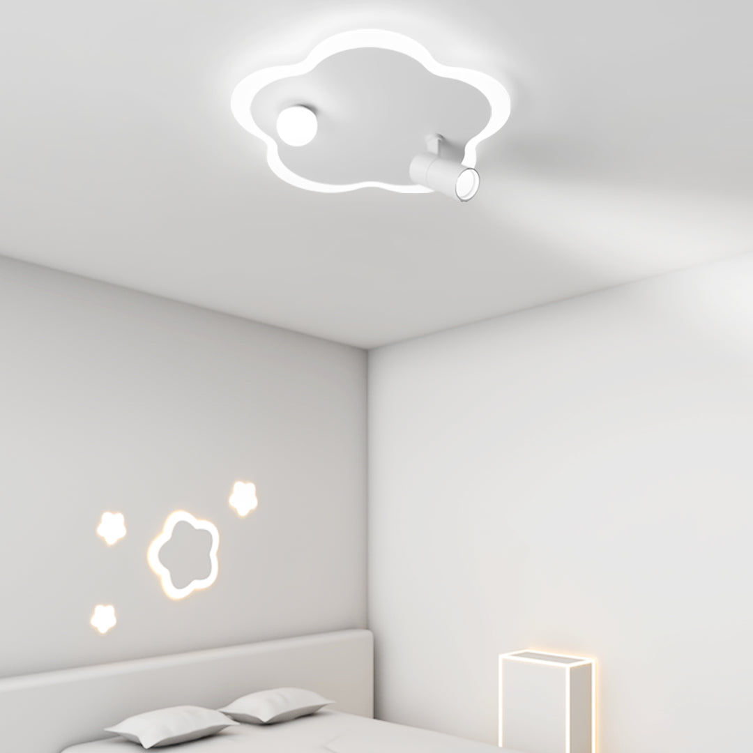 Lampada da soffitto bianca a forma di fiore Lampada da soffitto a LED con faretti