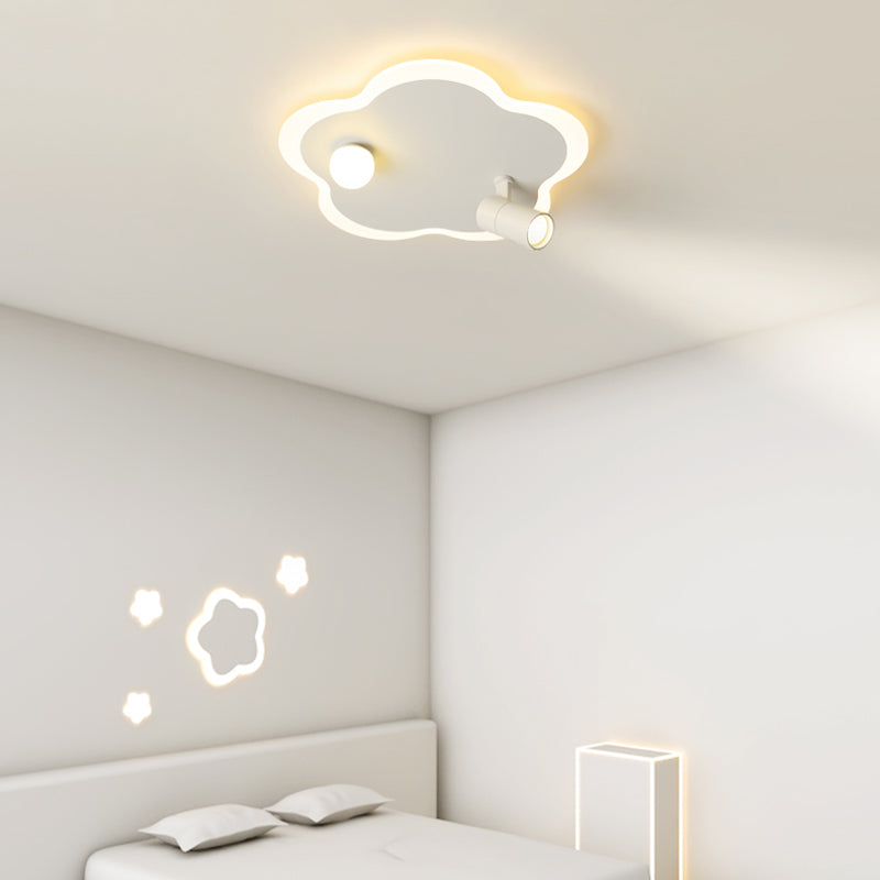 Lampada da soffitto bianca a forma di fiore Lampada da soffitto a LED con faretti