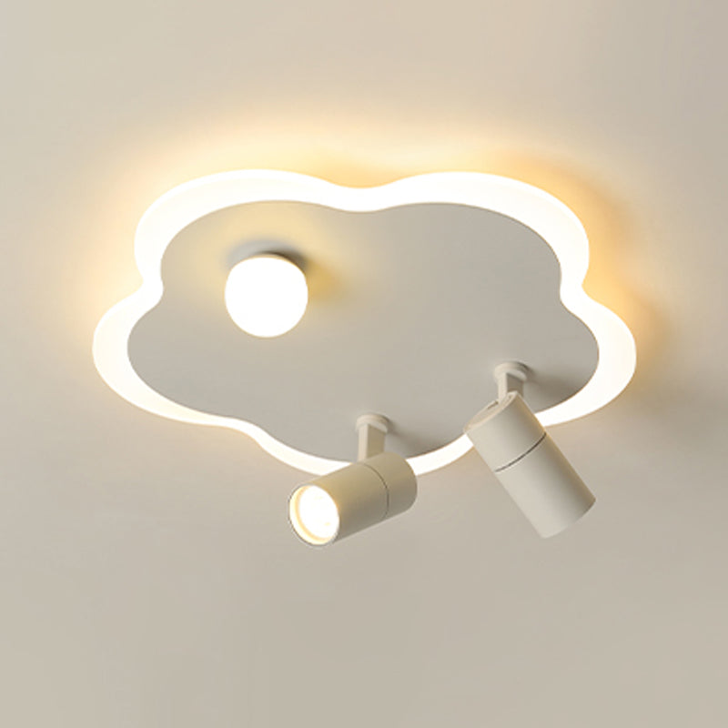 Lampada da soffitto bianca a forma di fiore Lampada da soffitto a LED con faretti