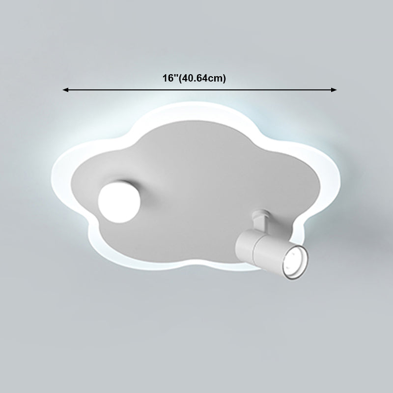 Lampada da soffitto bianca a forma di fiore Lampada da soffitto a LED con faretti