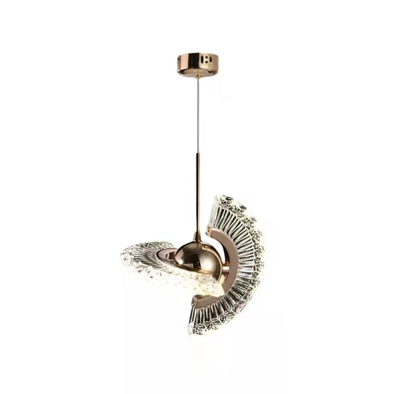Licht-luxe ring hanger Minimalistische metalen trap LED Meerdere hangende lampen