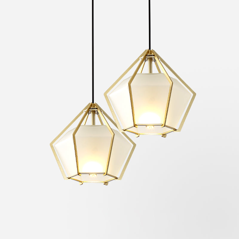 Pendoir en verre post-moderne Lumière de coucher de chevet à 1 lumière