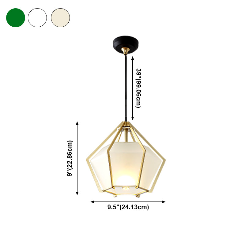 Pendoir en verre post-moderne Lumière de coucher de chevet à 1 lumière