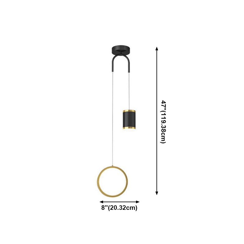 Géométrie Forme pendentielle Light Nordic Metal Devide LED Suspension LAMPE