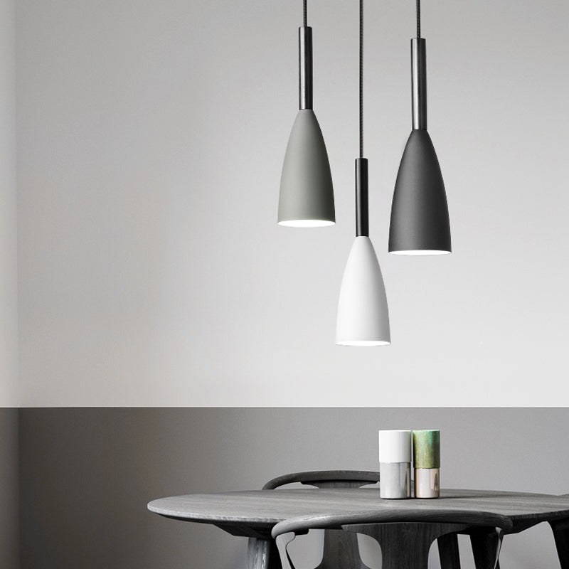 Noordse 3-licht diner hanglamp lamp traanvormig metaalhangend licht