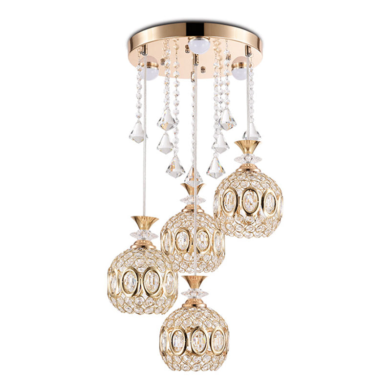 Globe hanglamp lamp armatuur moderne kristallen multi -light hangende lamp voor eetkamer