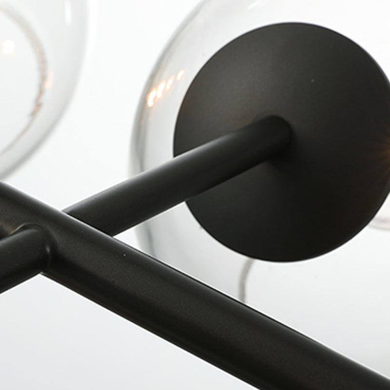 Lámpara de araña de comedor moderno nórdico techo de techo de techo de vidrio simple para cocina