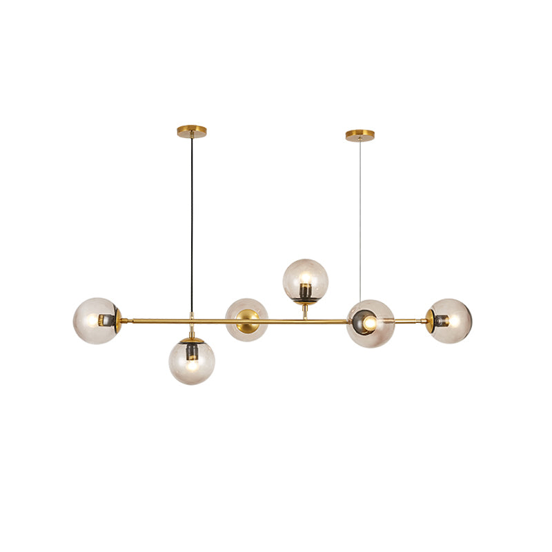 Nordic Dining Chandelier Lamp Dining Room Modern Glass Shade Ceiling Hanging Lamp Fixture