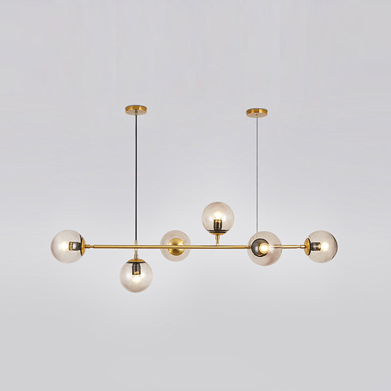 Nordic Dining Chandelier Lamp Dining Room Modern Glass Shade Ceiling Hanging Lamp Fixture