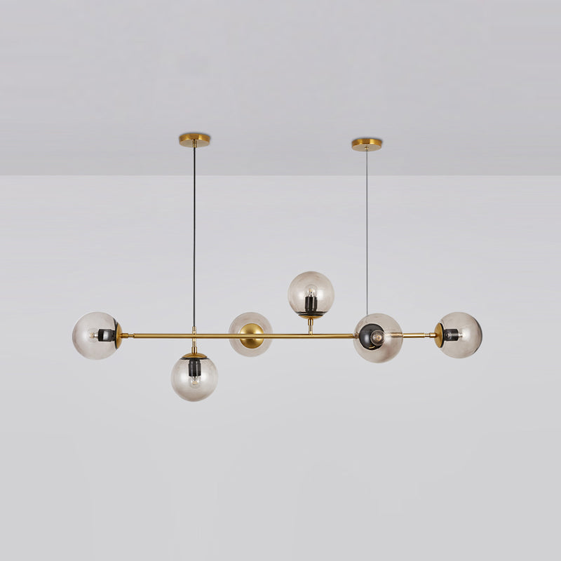 Nordic Dining Chandelier Lamp Dining Room Modern Glass Shade Ceiling Hanging Lamp Fixture