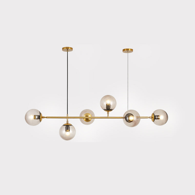 Nordic Dining Chandelier Lamp Dining Room Modern Glass Shade Ceiling Hanging Lamp Fixture