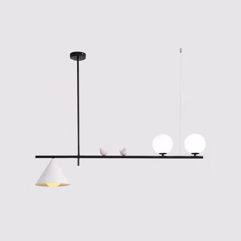 Aménagement en métal ombré île île MODERNE MODERNE PENDANT ÉCLAIR