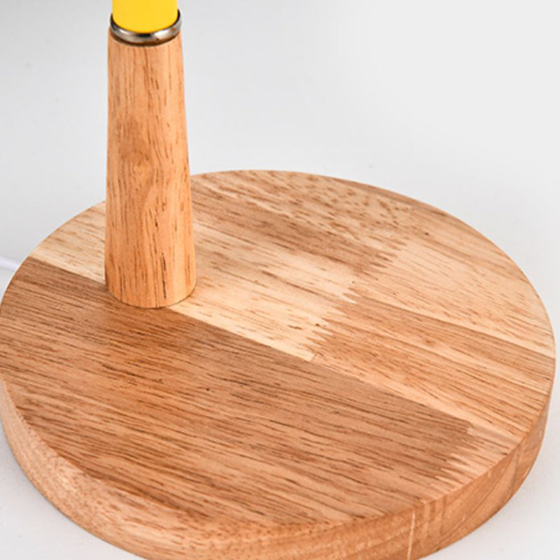 Modern Antlers Table Lamp Colorful Single Light Desk Lamp with Wood for Bedroom