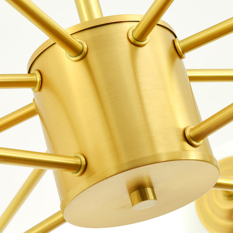 Lampe à lustre globe en laiton