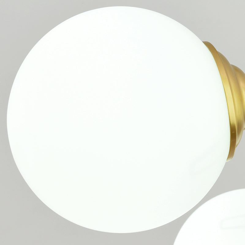 Lampe à lustre globe en laiton