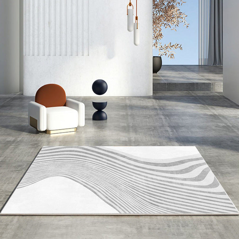 Block Rug Indoor Rug Machine Washable Stain Resistant Non-Slip Backing Rug for Living Room