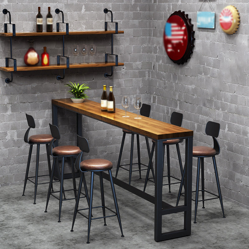 Tabouret de bar industriel en détresse Bristol Tabouret de bar en cuir avec coussin