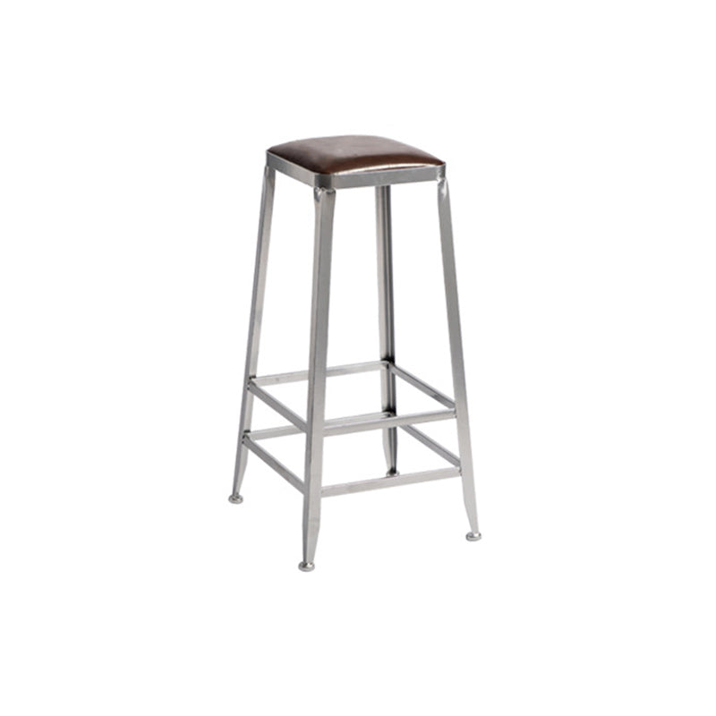 Taburete de bar y mostrador industrial Bristol marrón vintage con hierro