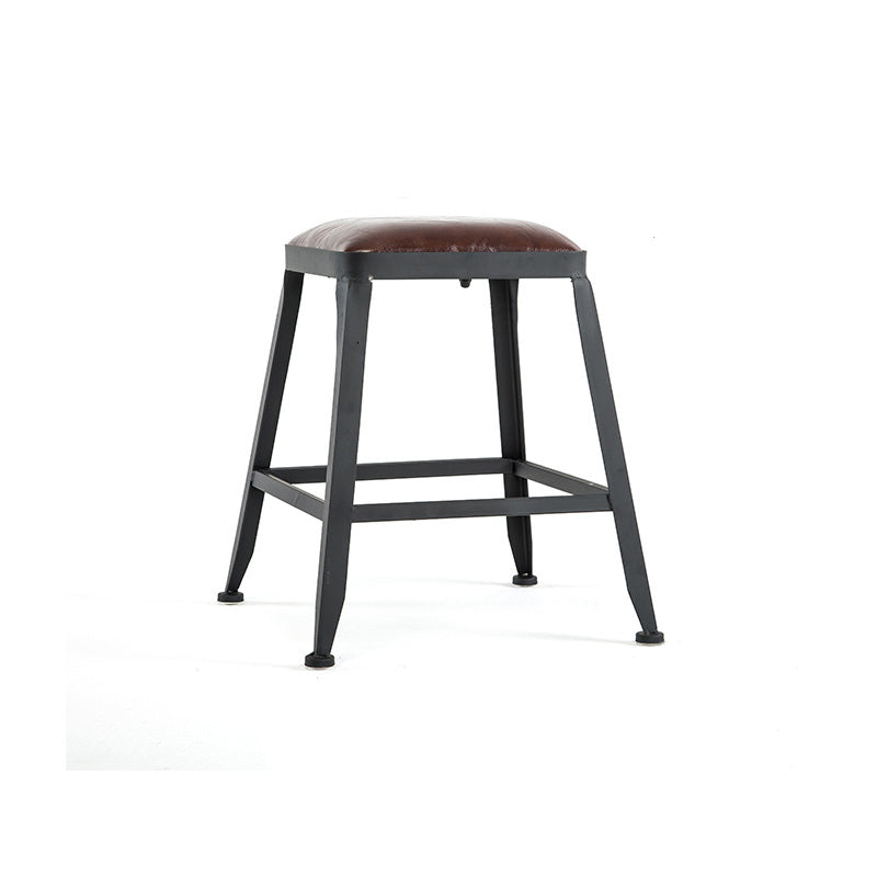 Iron Bar and Counter Stool Industrial Indoor Vintage Brown Counter Height Stools